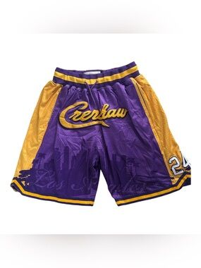 Crenshaw Headgear Classics Purple #24 Kobe Crenshaw Basketball Shorts